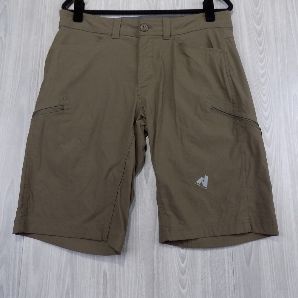 Eddie Bauer First Ascent Hiking Shorts Mens 35 Brown Stretch EUC 11951064